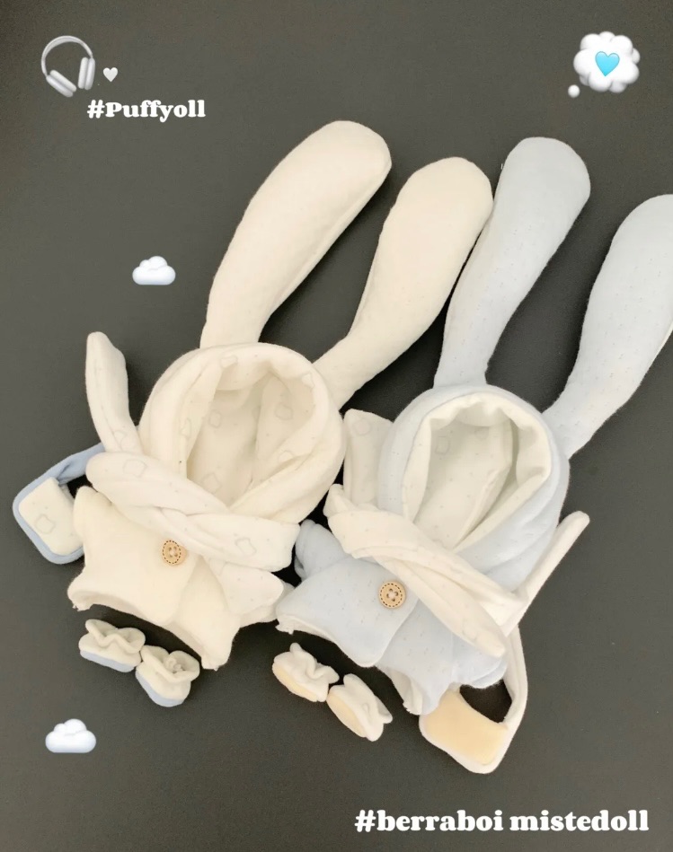 現貨【芒桃蘇蘇新品】雪頂兔兔秋冬10cm娃衣