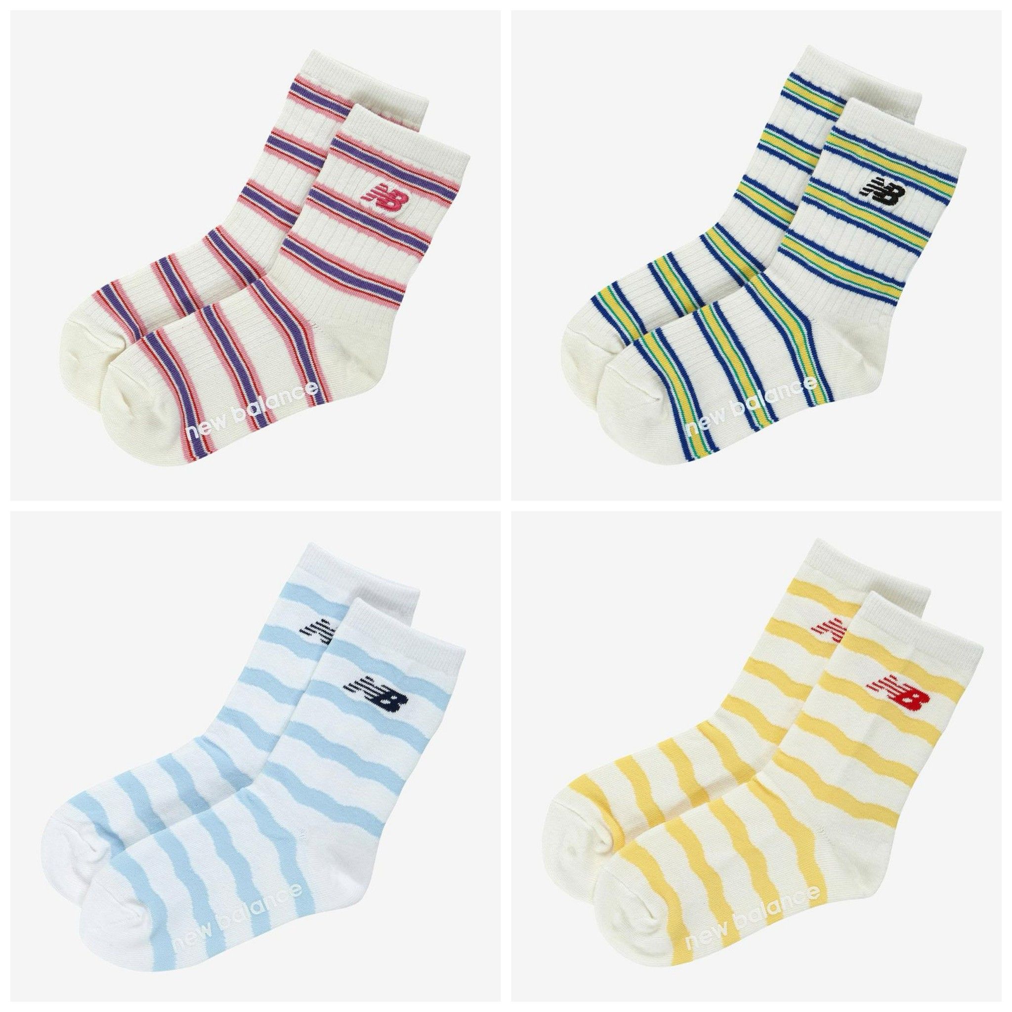 （ 預購 ）New Balance 波浪＆條紋襪子 單入