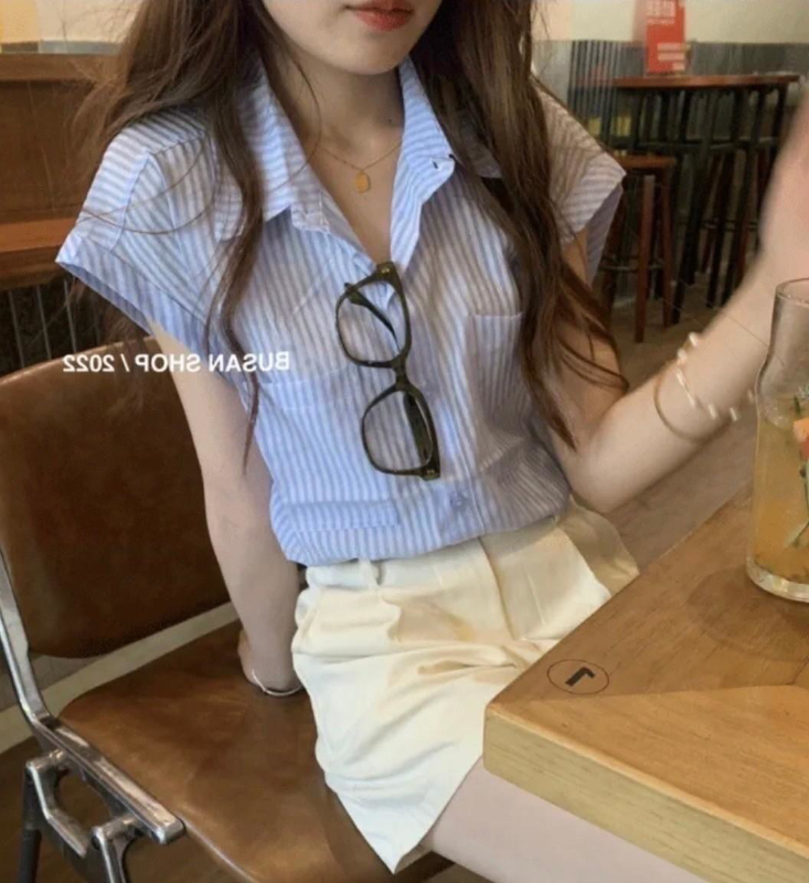 好日子GOOD DAY║6620 微透膚感直條口袋襯衫