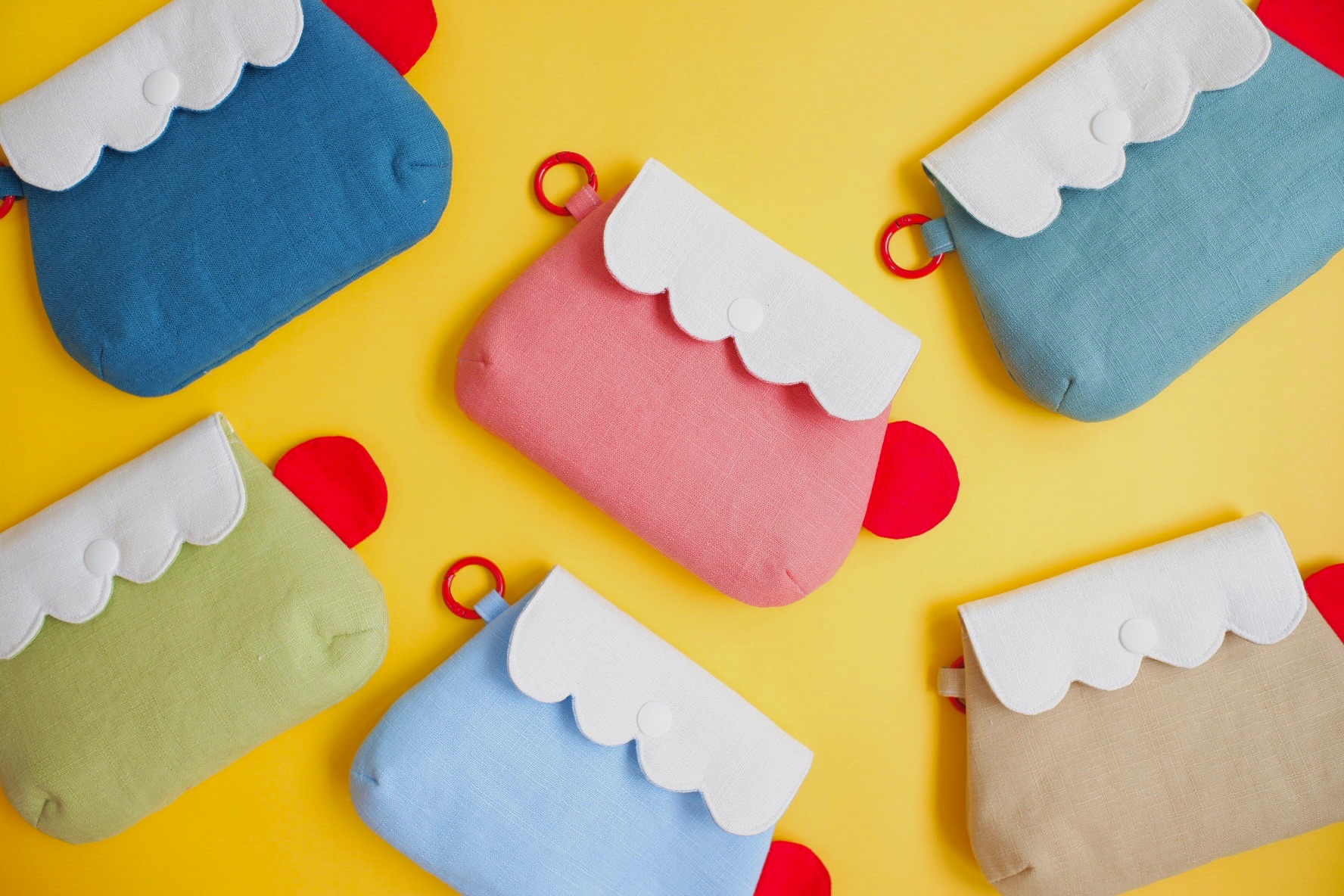 富士山波波小袋 小物收納包