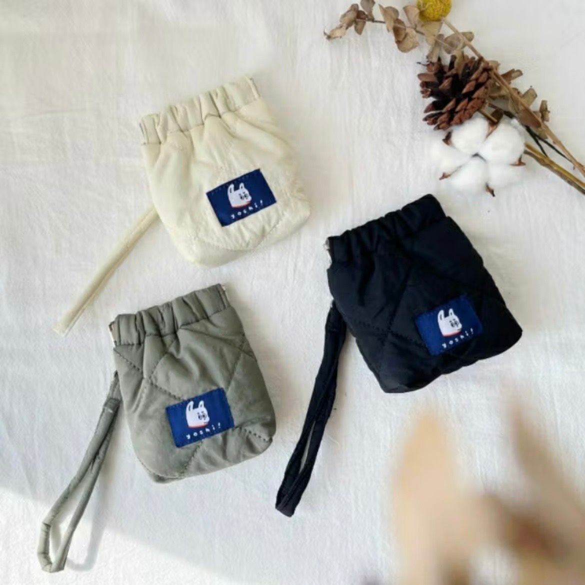 有喜狗狗 彈片口金小物收納袋 附可拆式提繩