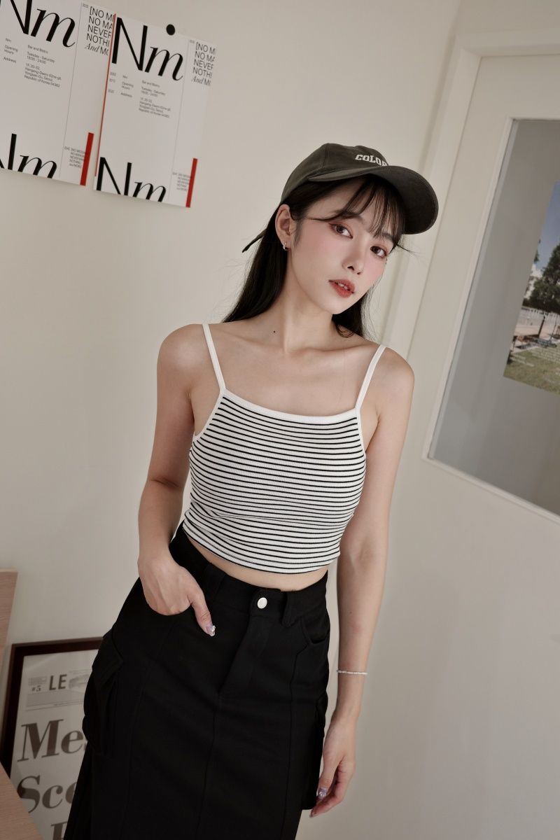 條紋bra背心