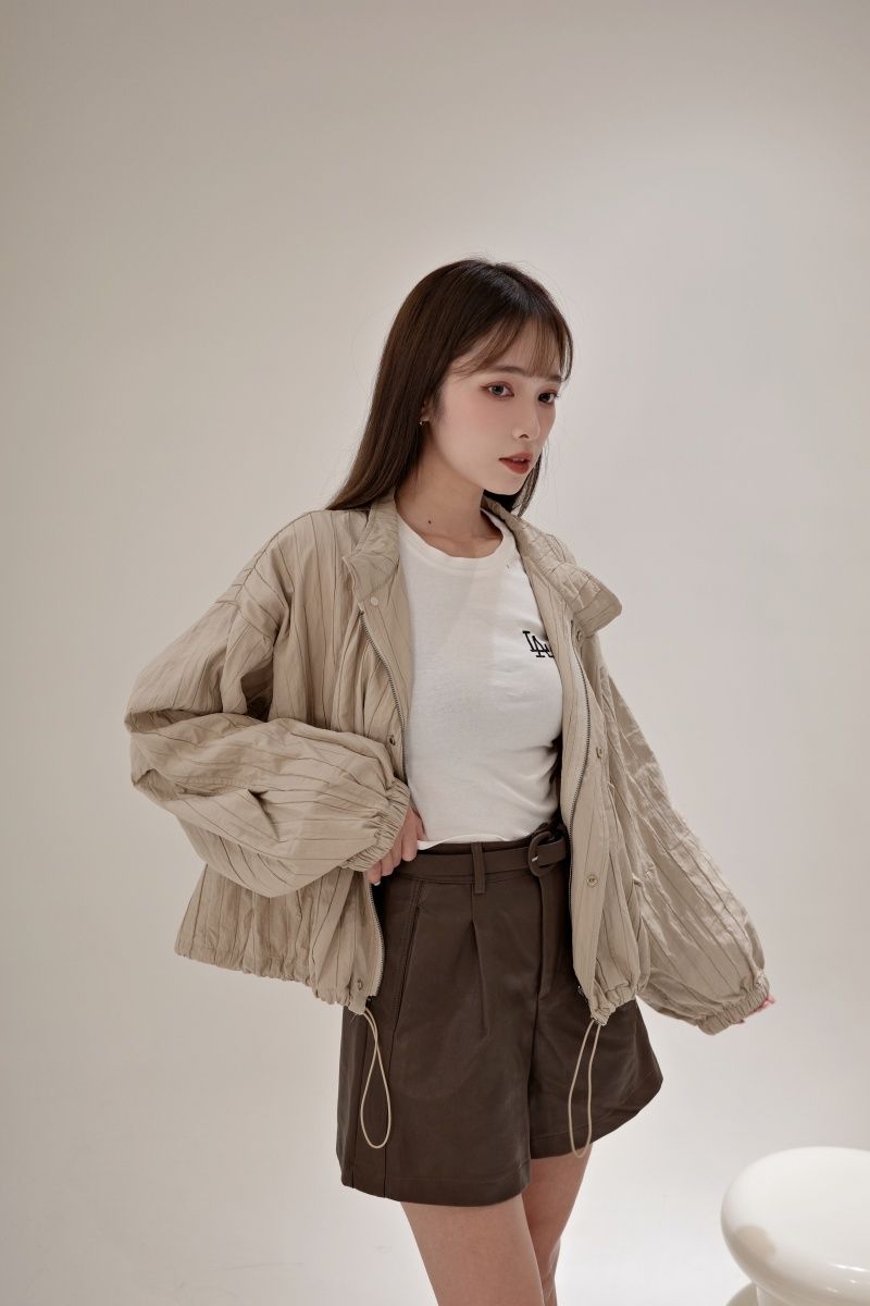 韓系小立領外套