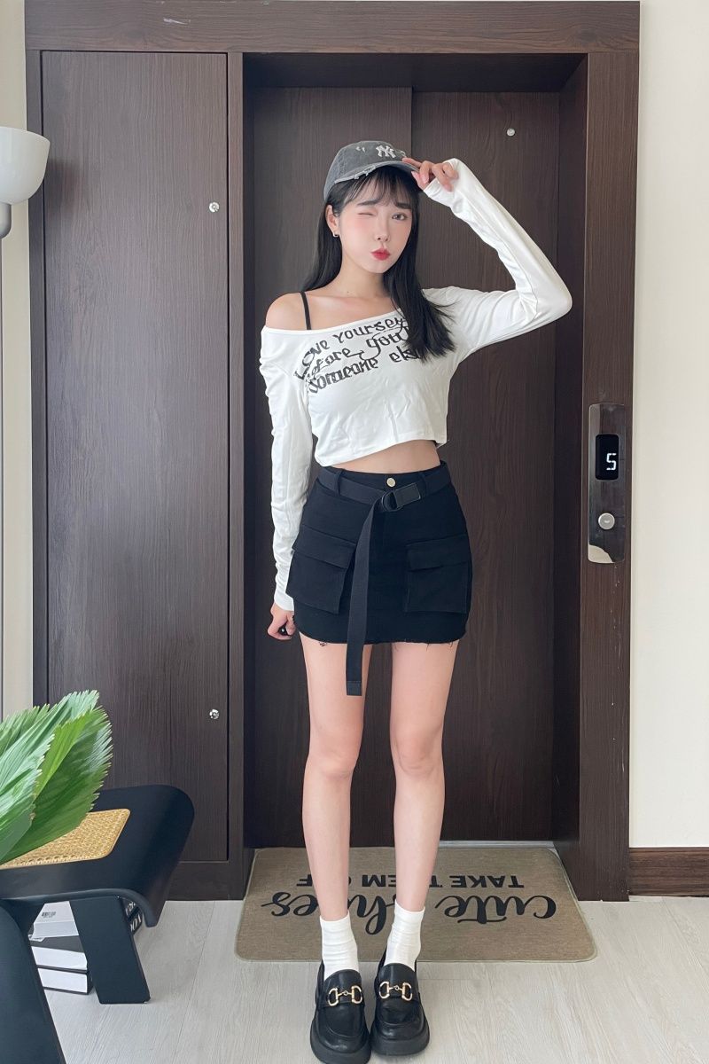 工裝高腰裙