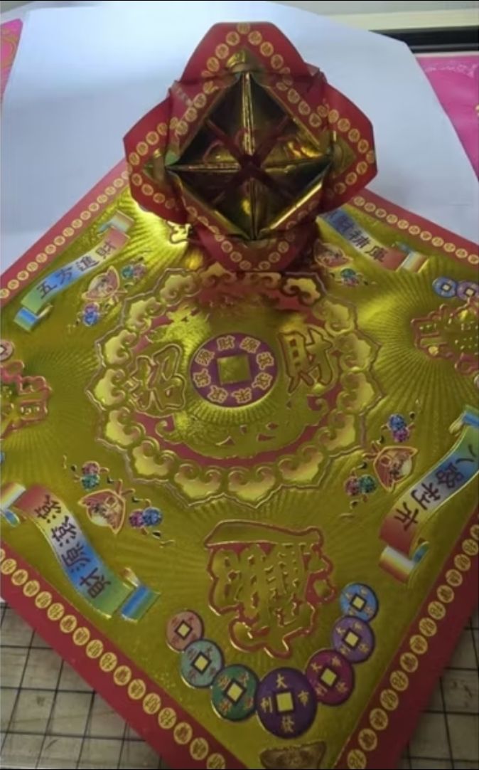 手工敬神摺紙-神明花/鑽石花/神明蛋糕裝飾花/福祿延壽/燙金元寶紙（神明用）