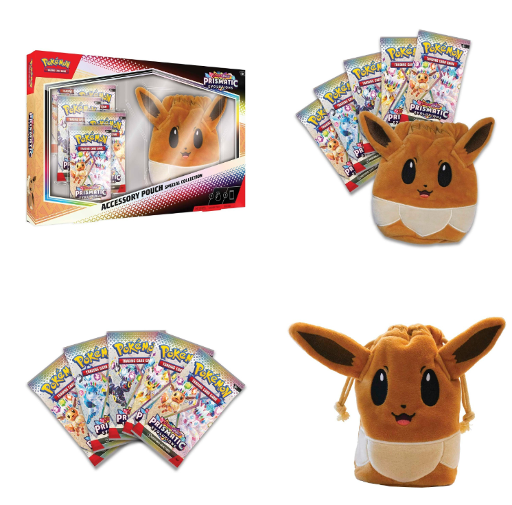 -預購-美/國際版/英文版Prsmatic Evolutions（太晶慶典）Eevee Pouch collection