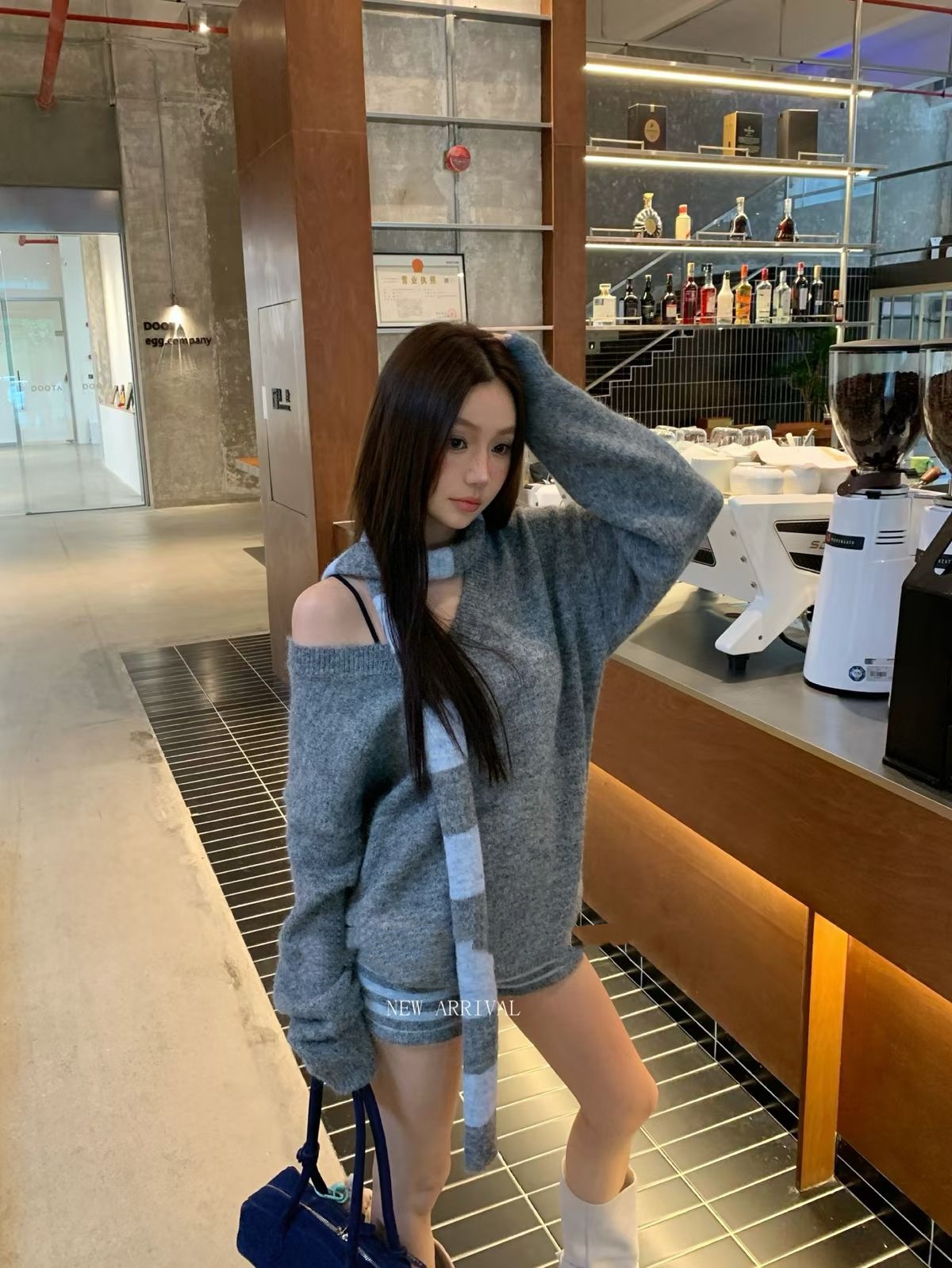 現貨灰🩵超可愛的針織套裝🥳