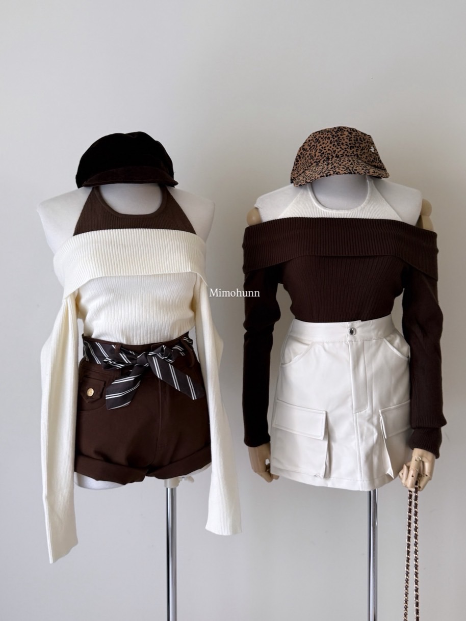 現貨🤎假兩件翻邊針織