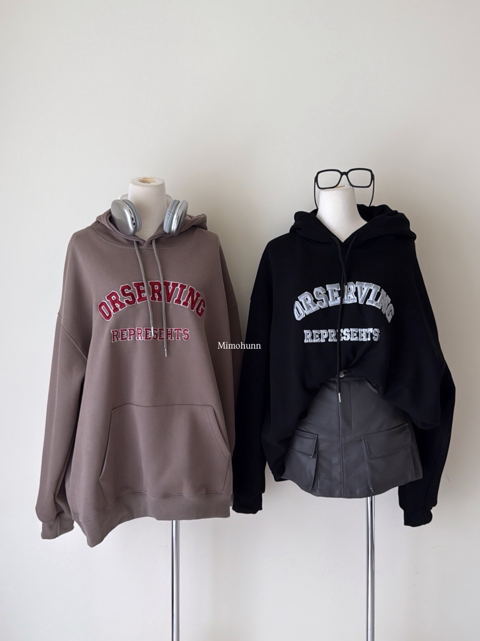 現貨黑☁️連帽立體字母衛衣