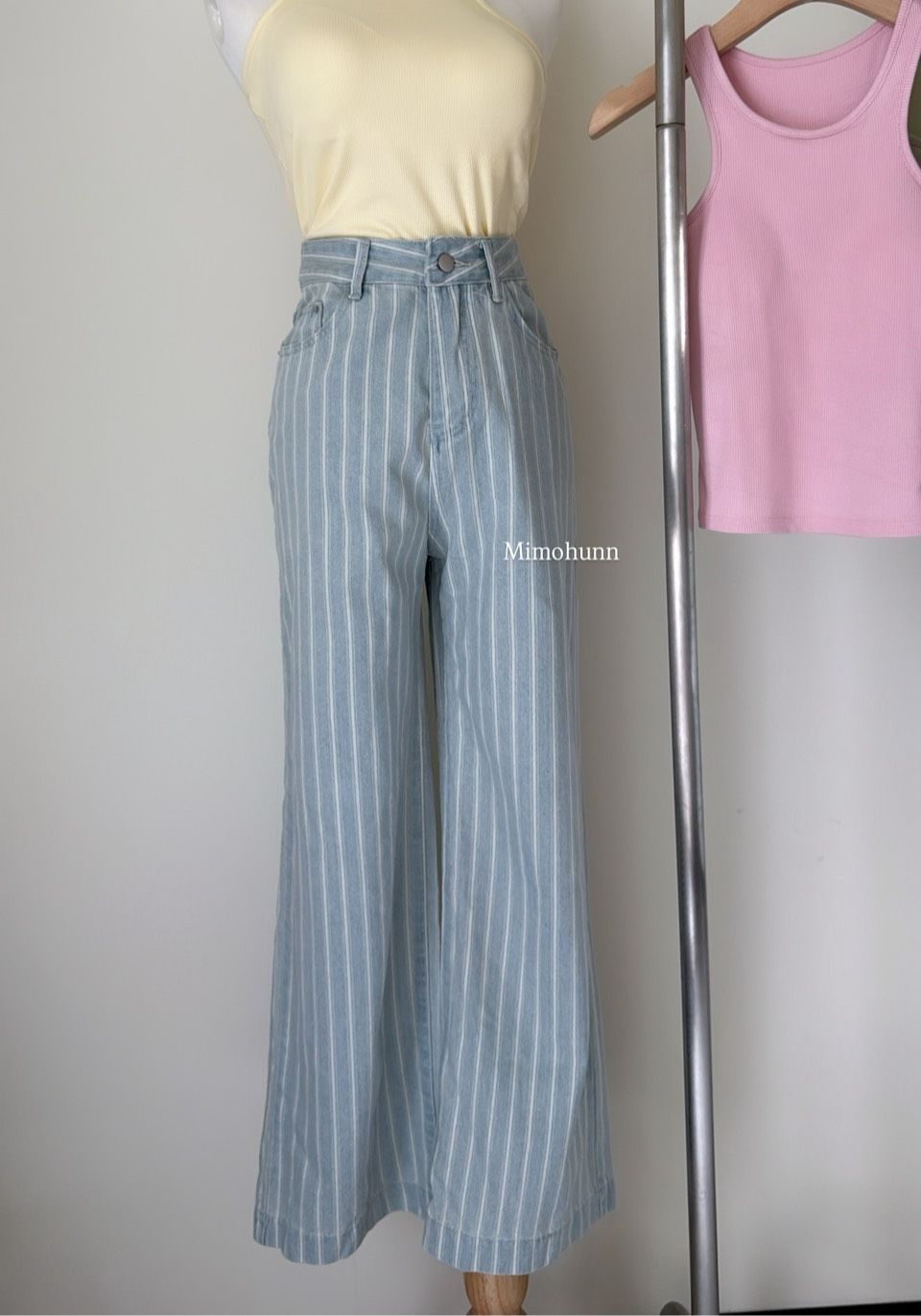 現貨秒出💫條文牛仔褲L