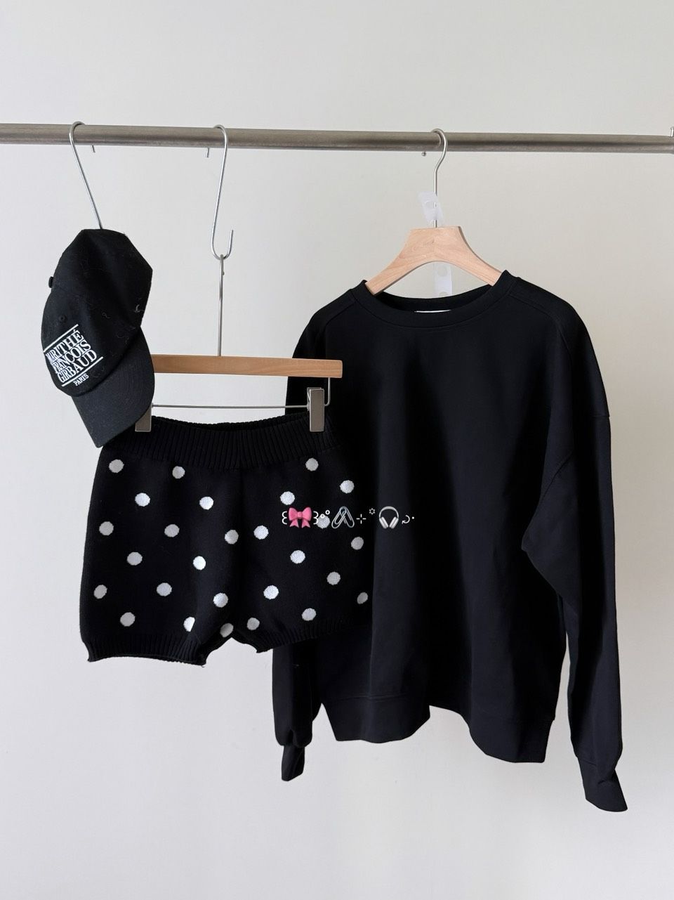 現貨秒出💞大學T+點點針織褲