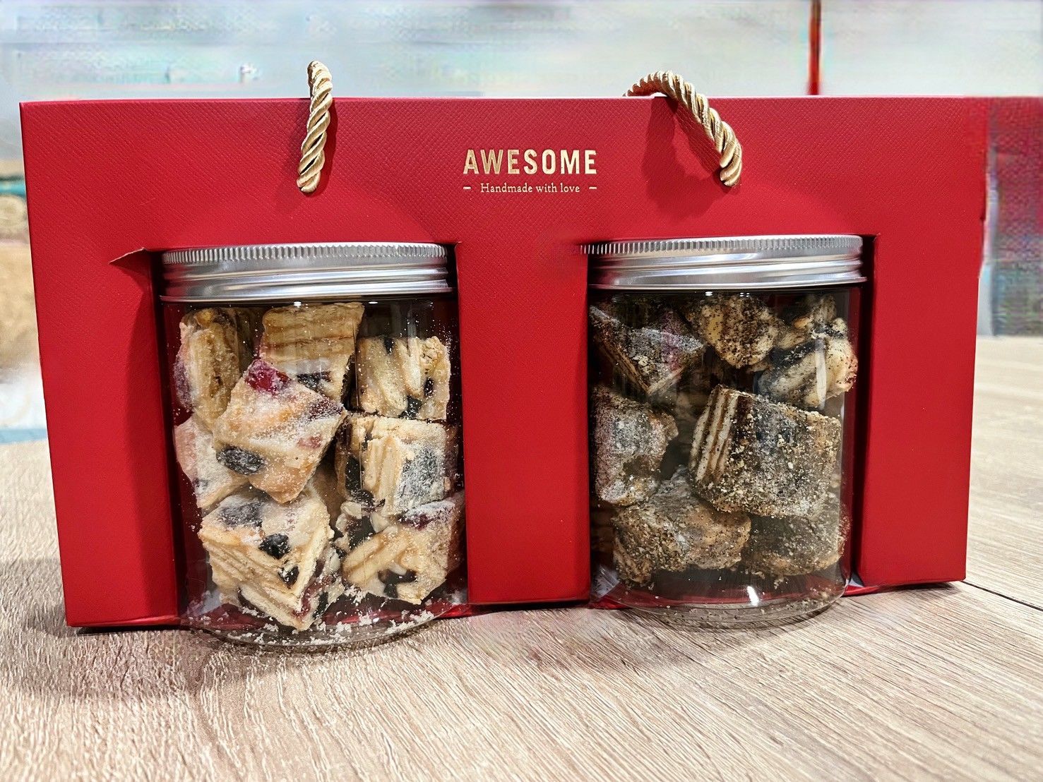 業績紅紅火火雪花酥禮盒（兩罐組）（5/20-5/22開幕慶全商品85折優惠，顯示價格已是優惠後）