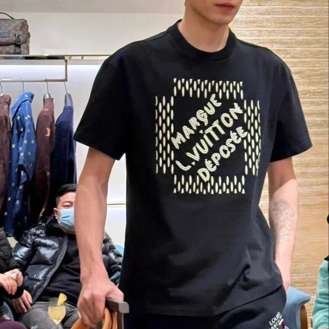 1V nigo 重磅珍珠刺繡短袖
