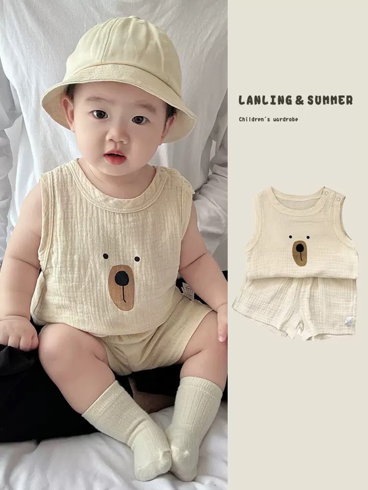 小熊背心兩件套