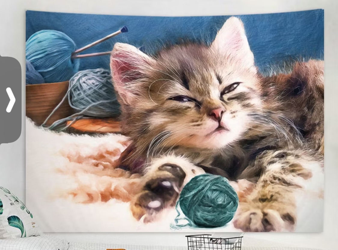 小清新掛布 貓咪裝飾背景布 北歐風