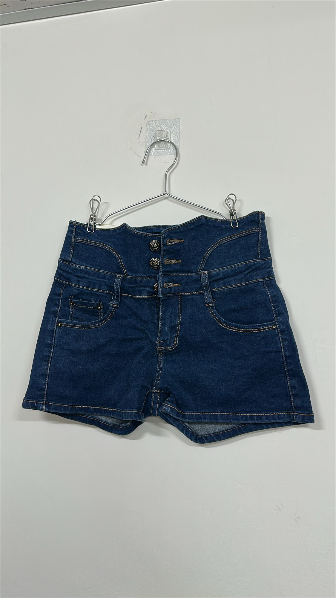 彈性休閒牛仔短褲 高腰顯瘦