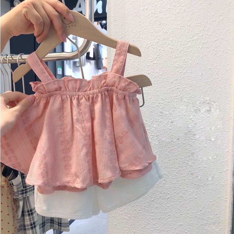 女寶寶吊帶背心套裝