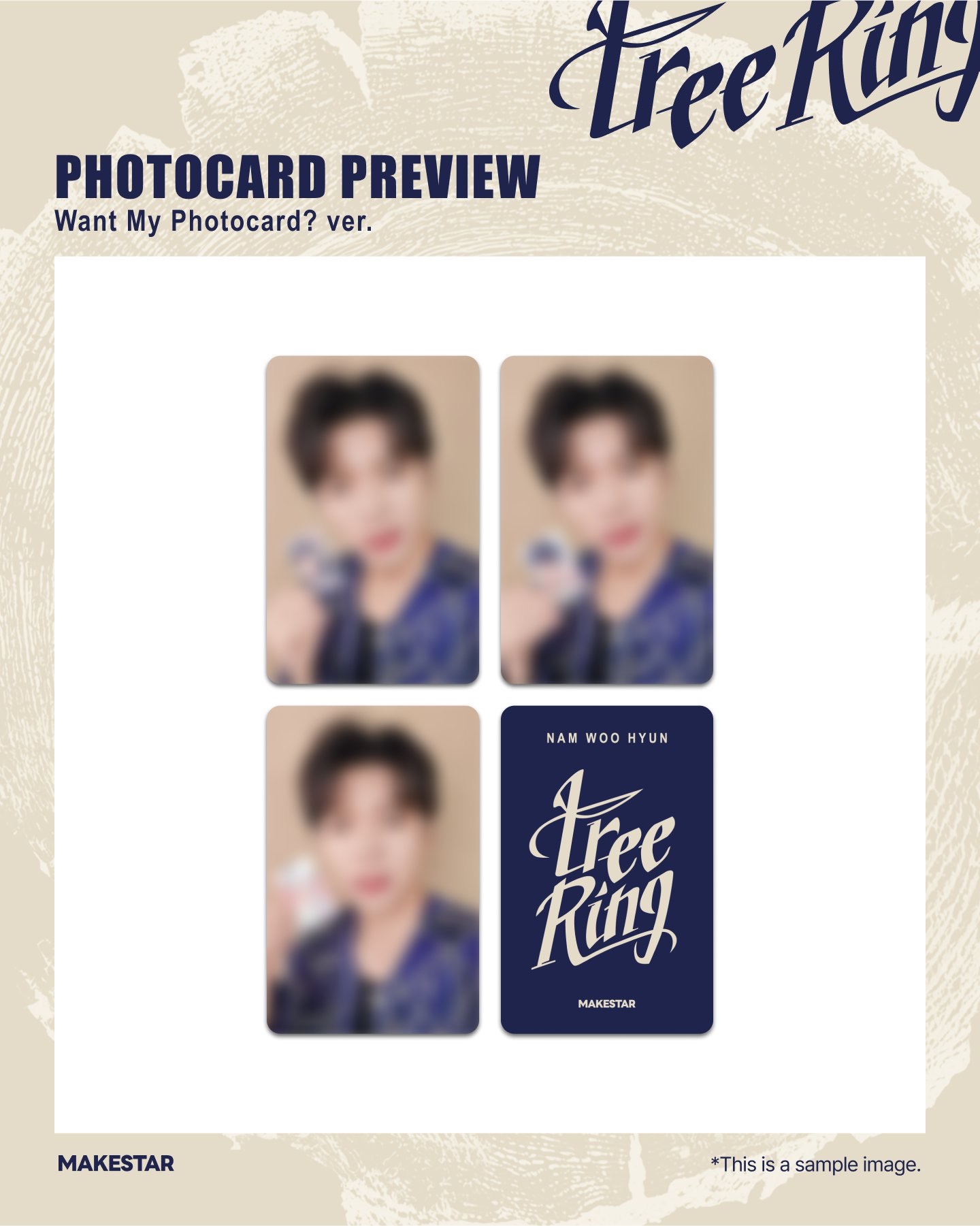 南優鉉 迷你5輯 Tree Ring MS Taipei 線下花盆活動特典卡