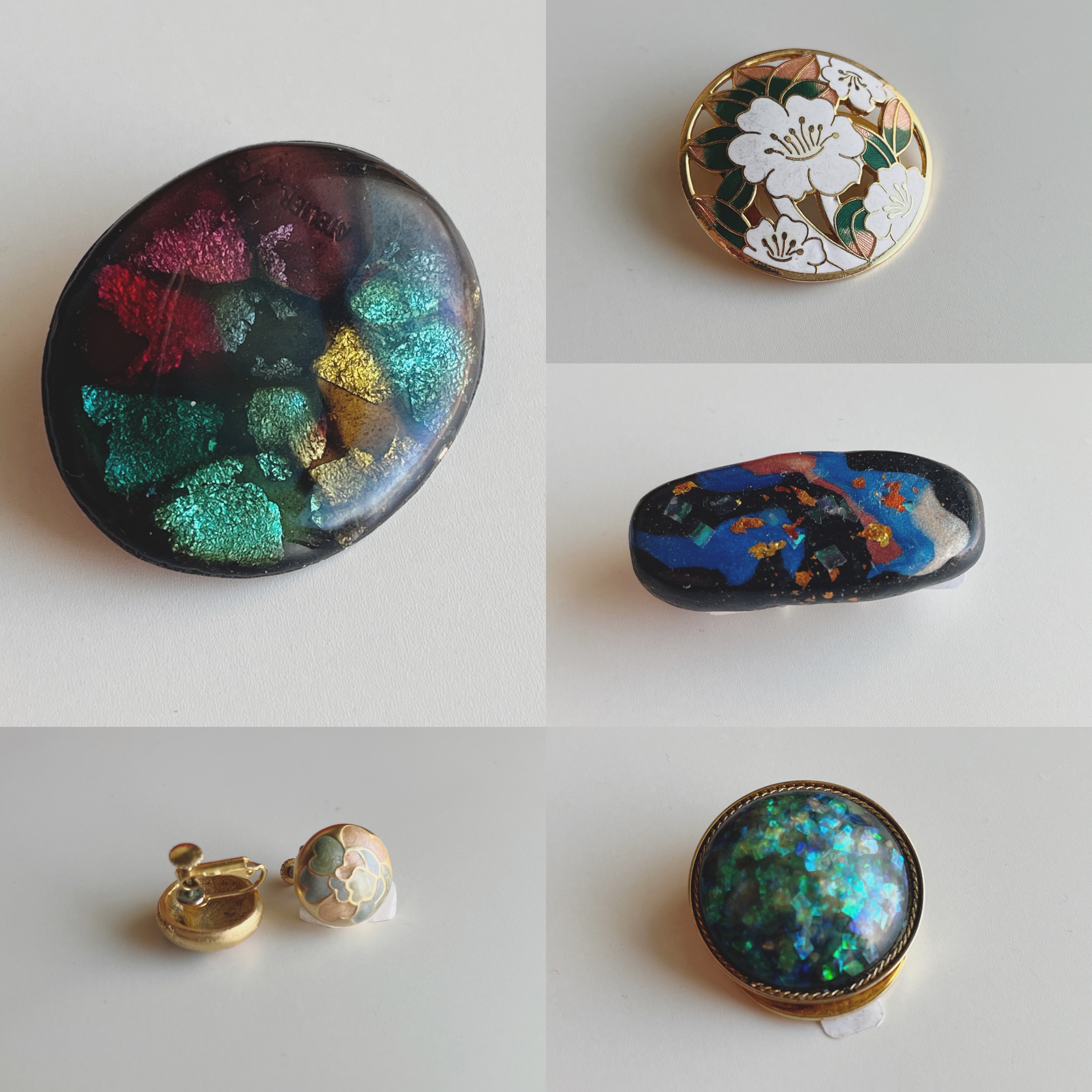 中古帶留、別針、耳夾、羽織紐、小物