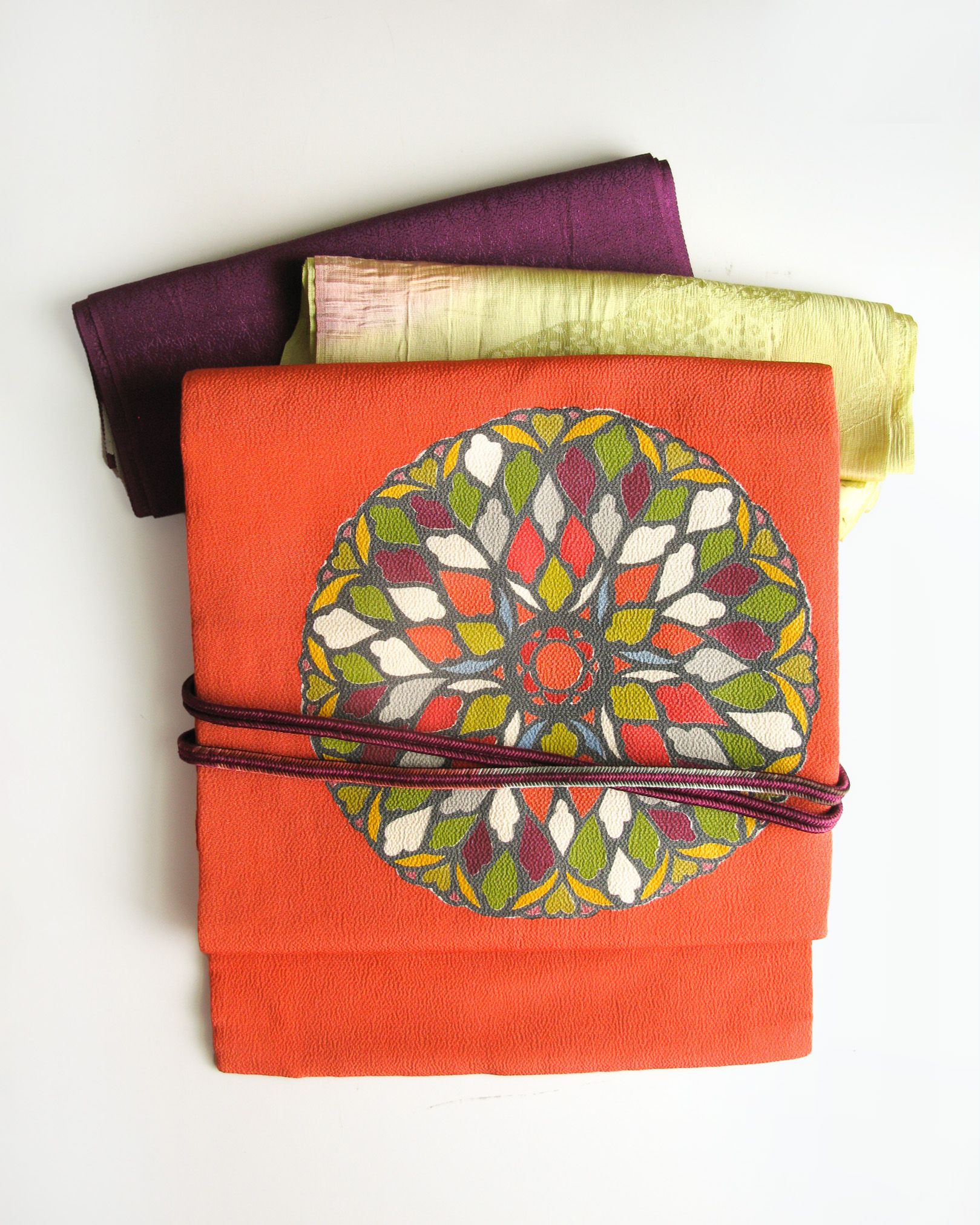 【套組】萬聖節的萬花彩繪| 名古屋帶 縮緬 [ 秋冬 長 345 寬31 ]