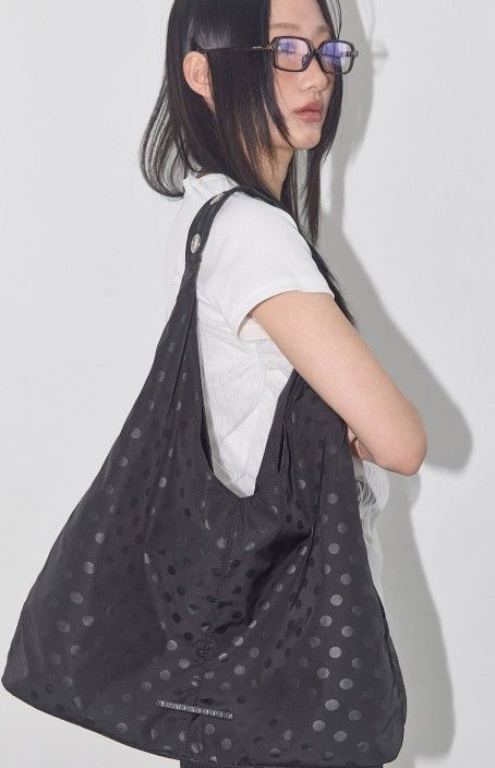 DOT EYELET SHOULDER BAG