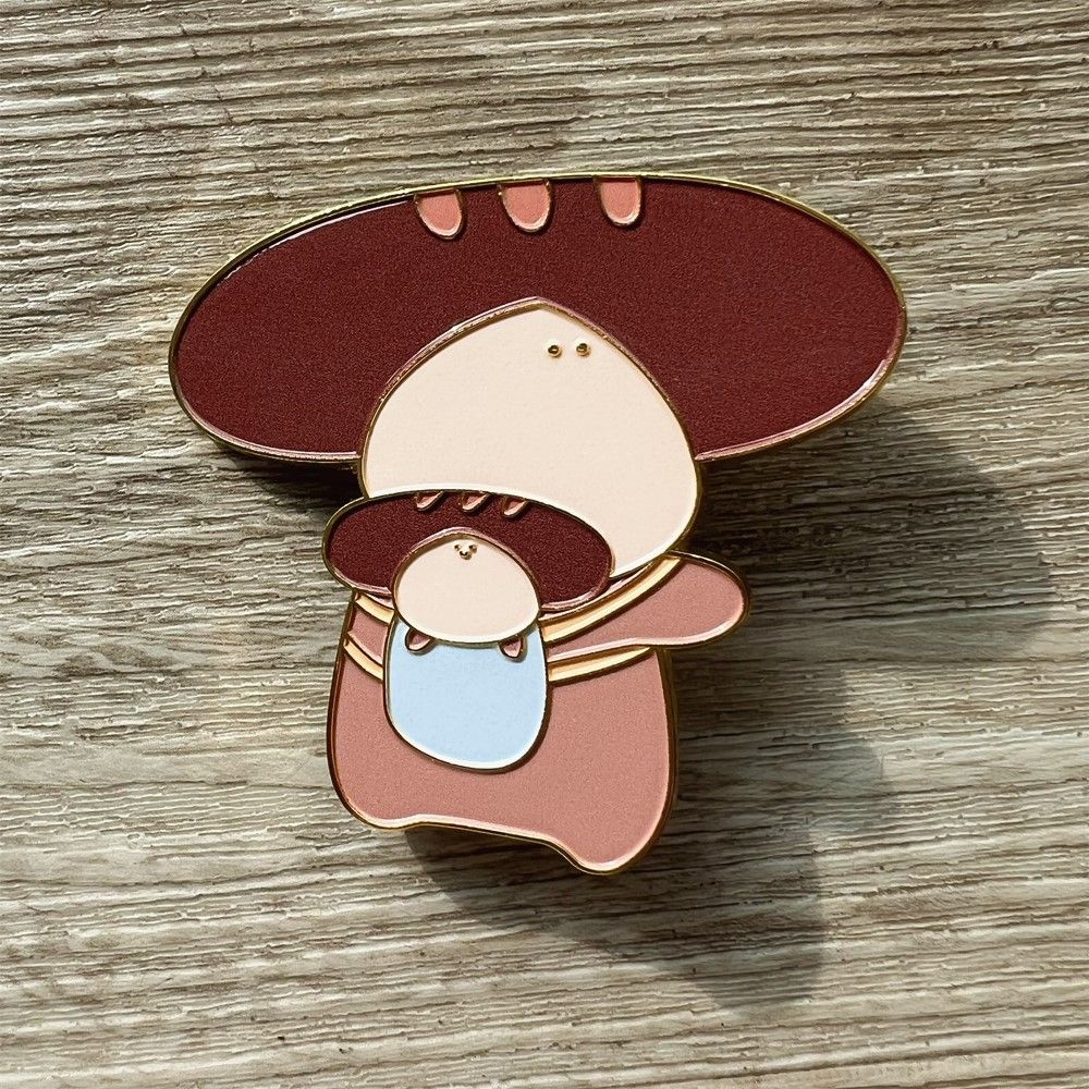 乓乓米包烤漆金屬徽章胸針1入