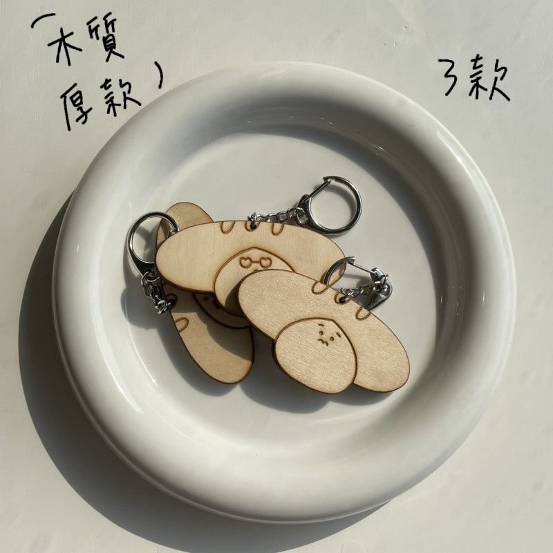 乓乓木質厚款吊飾-3款