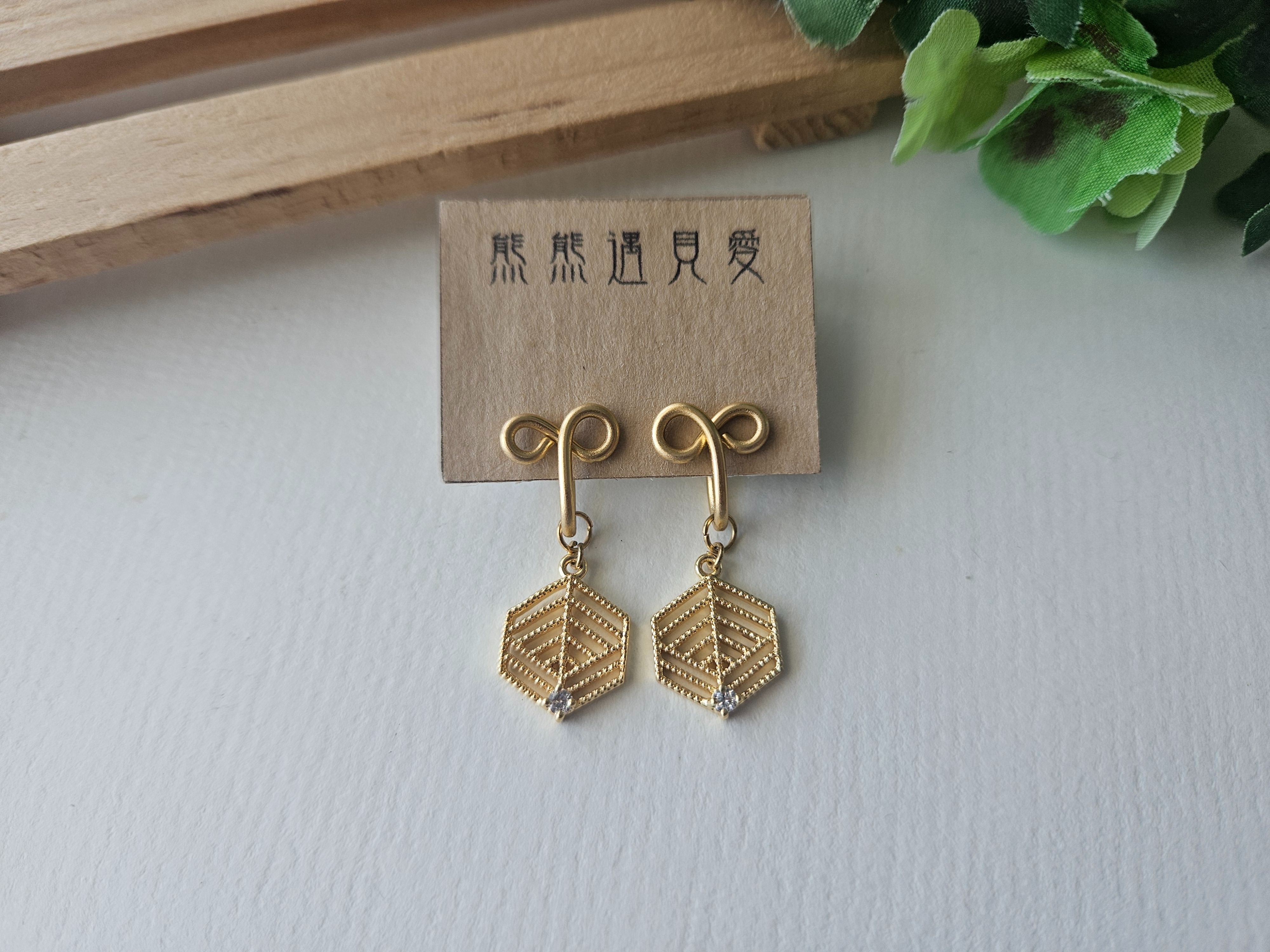 【情網】金色~無痛耳夾、夾式耳環、耳鉤