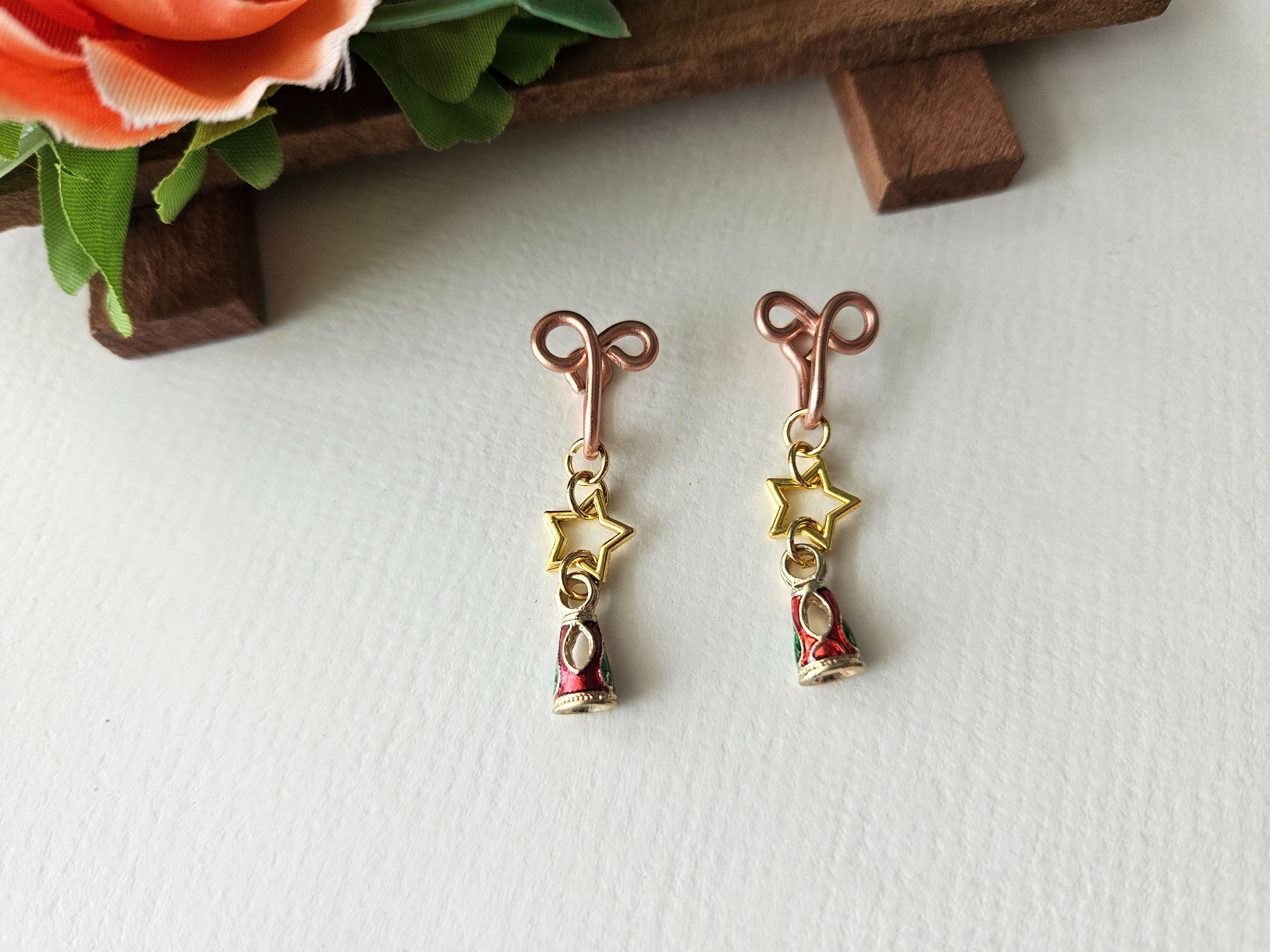 【星星下的聖誕樹】一般款~無痛耳夾、夾式耳環、耳鉤