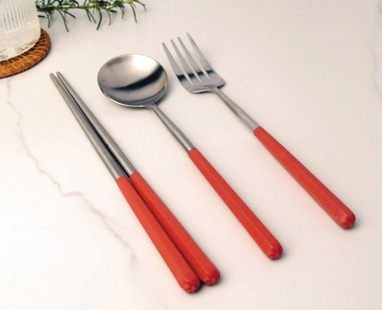 六角輕量餐具組（筷子+湯匙+叉子）