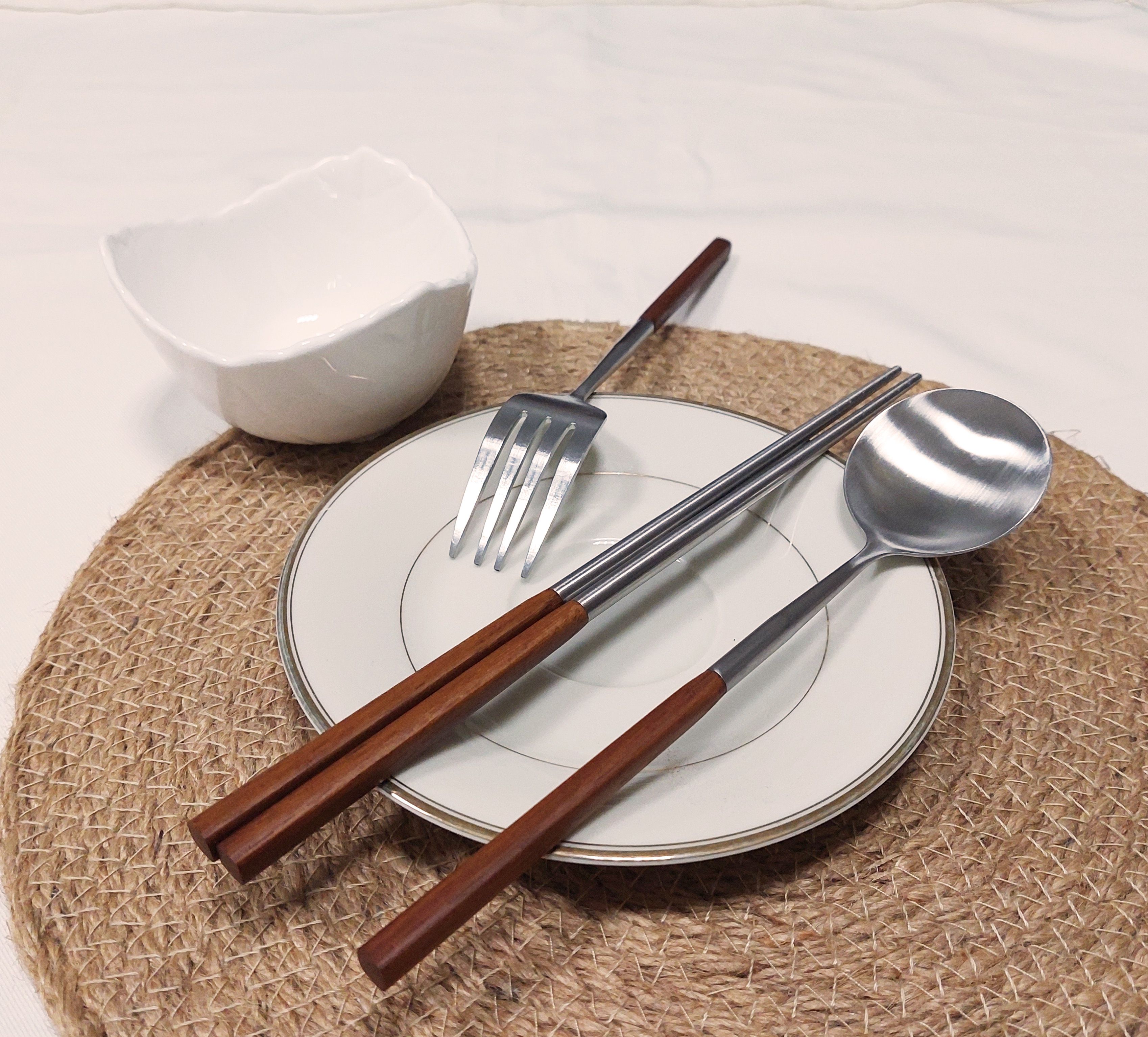 原木複合餐具組（筷子+湯匙+叉子）
