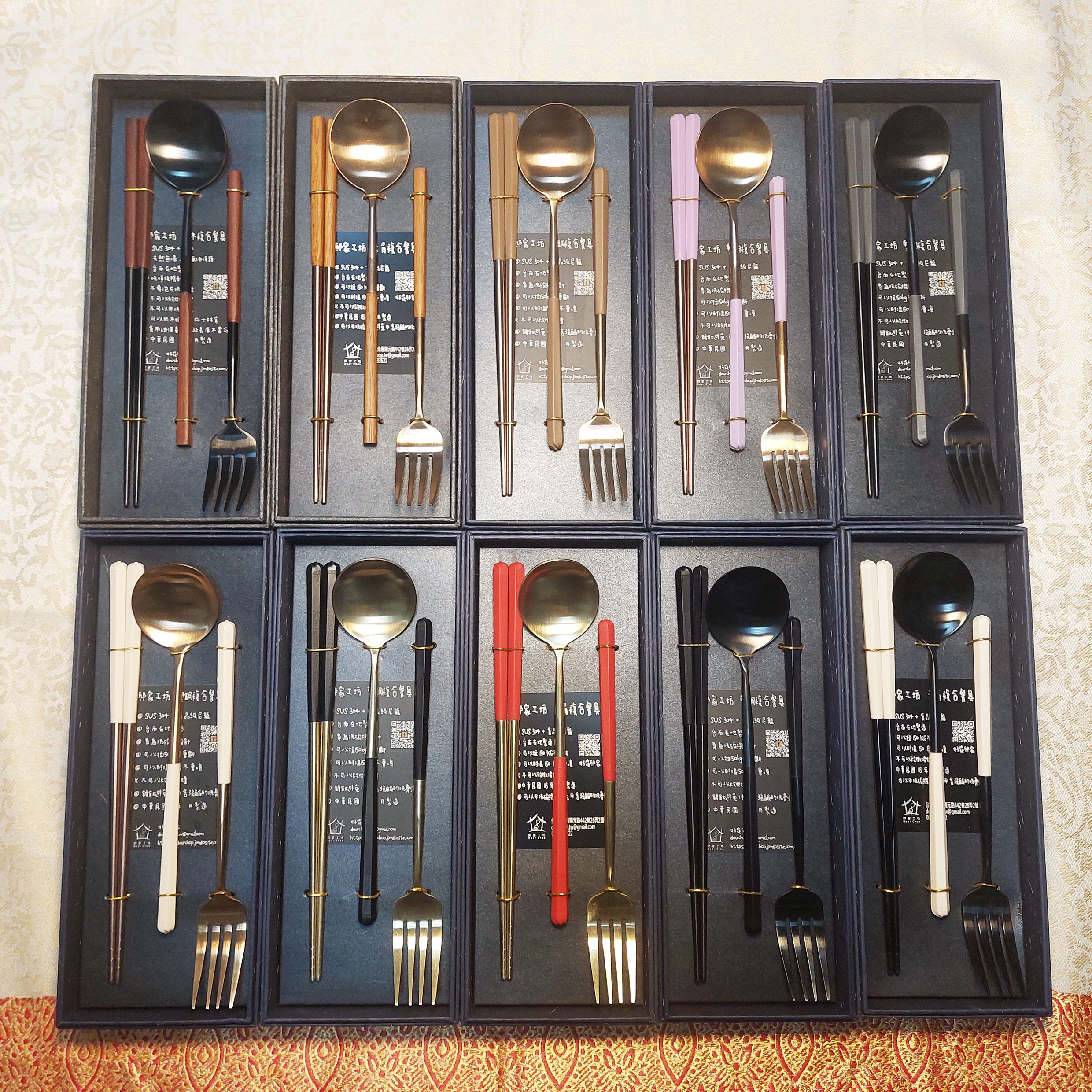 複合餐具組禮盒組（筷子+湯匙+叉子）