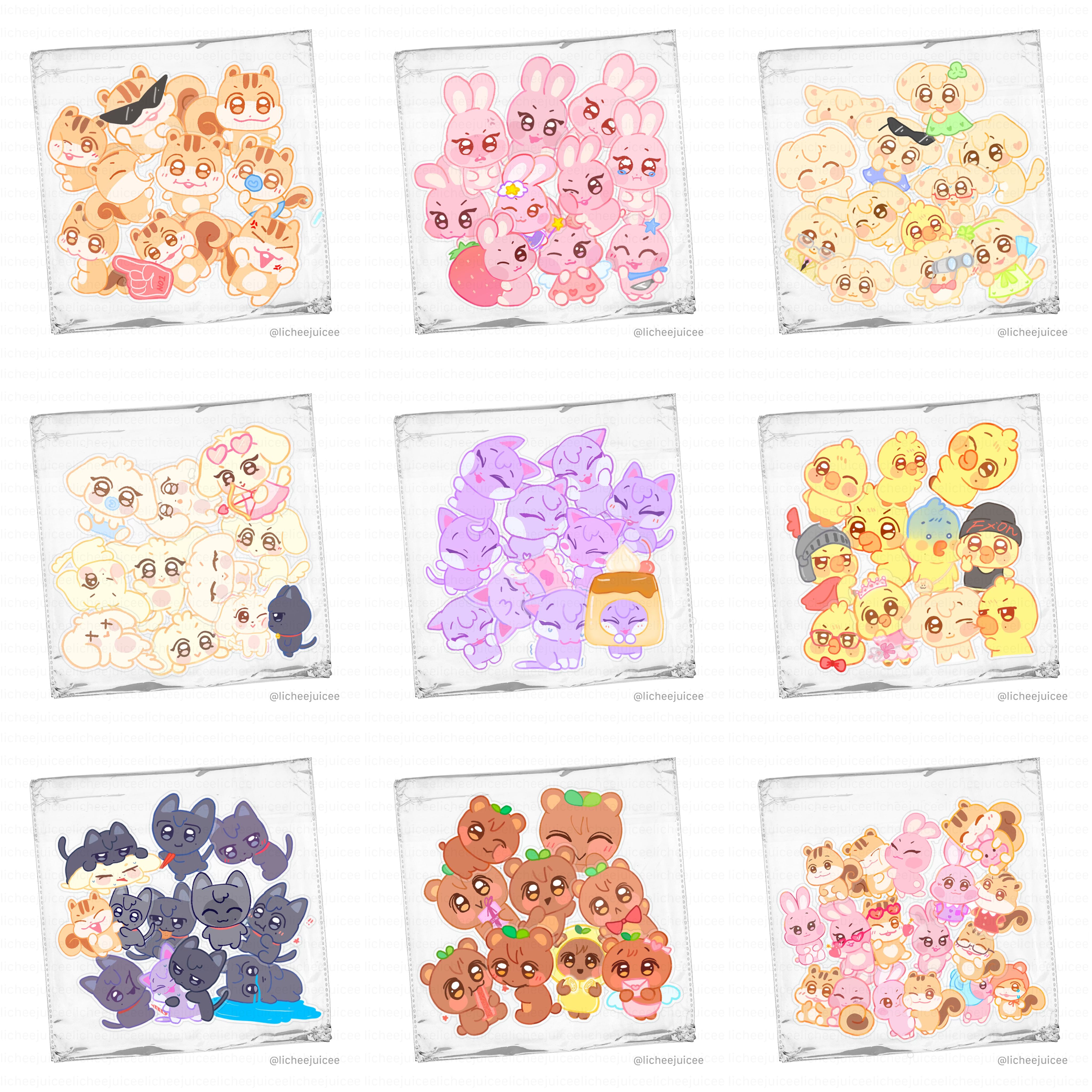 預購/ 透明貼紙包（10張/包）