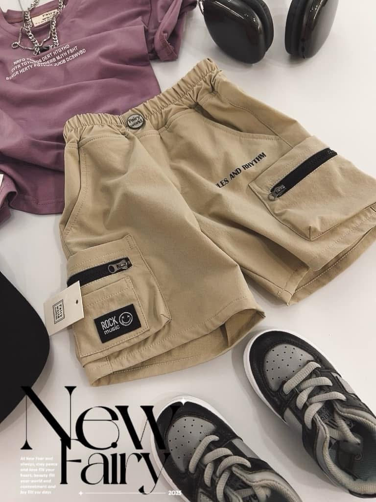 GOKOMI 夏日選品｜多口袋工裝風短褲（沙色）