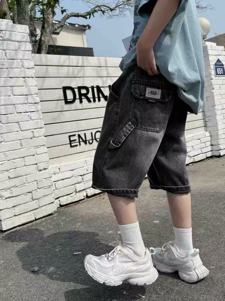 GOKOMI 選品 水洗復古牛仔短褲