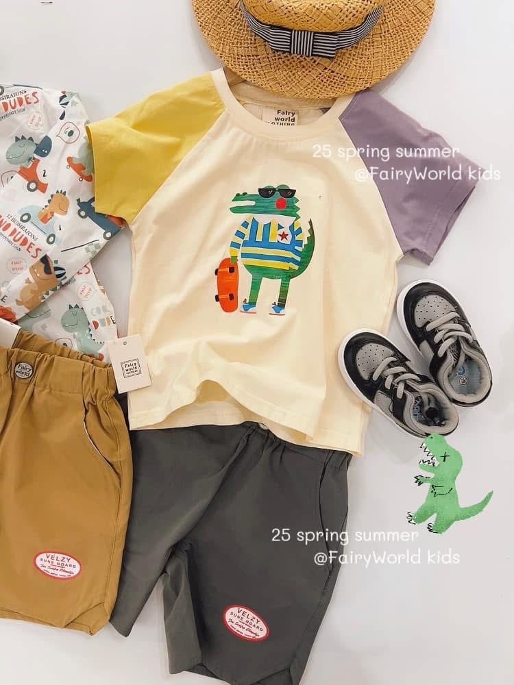 GOKOMI 童趣恐龍棉T