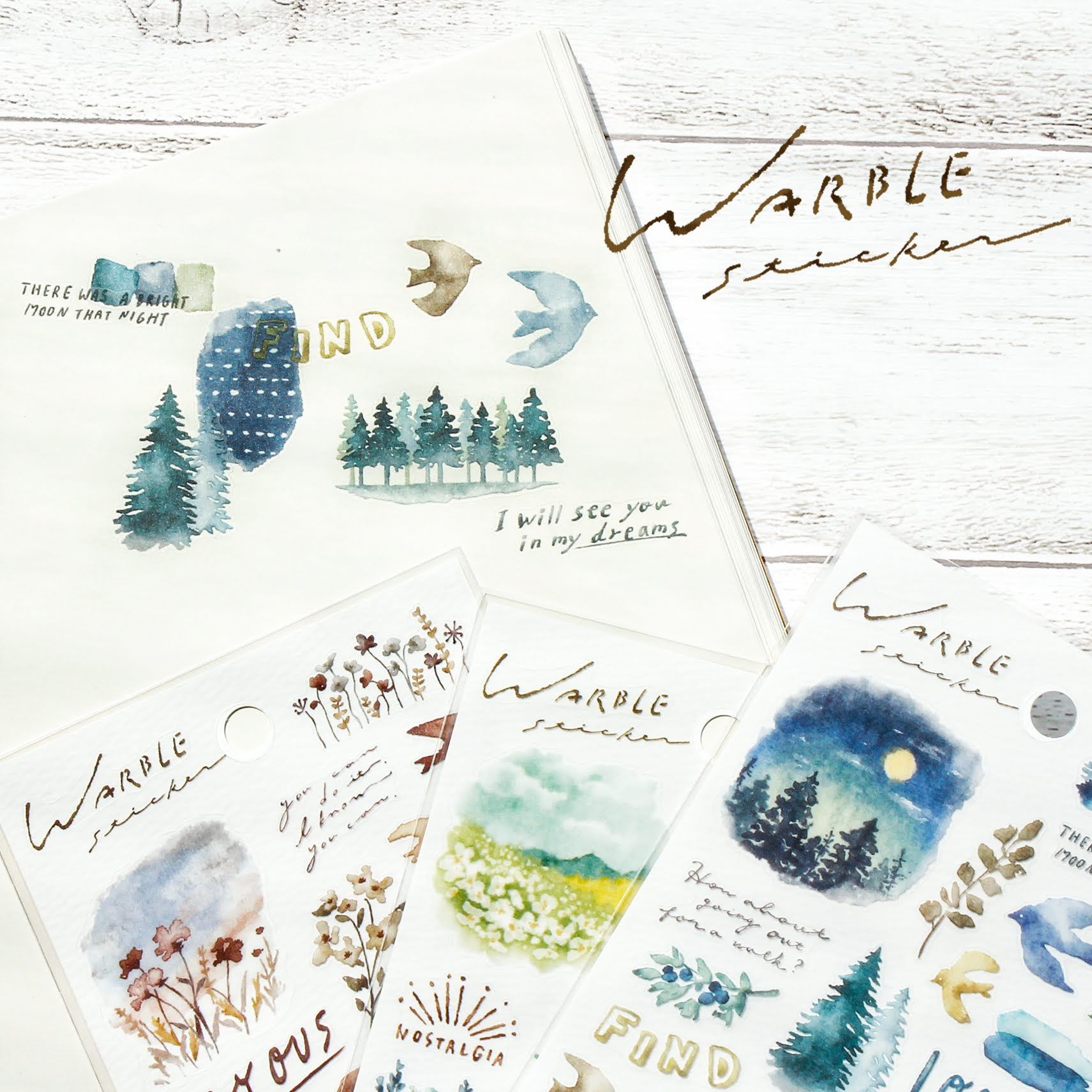 MINDWAVE 貼紙｜WARBLE 水彩
