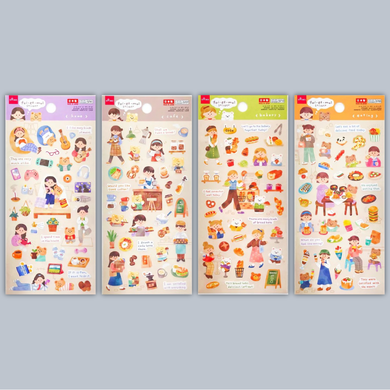 DAISO 日本大創 貼紙｜toi-et-moi 女孩