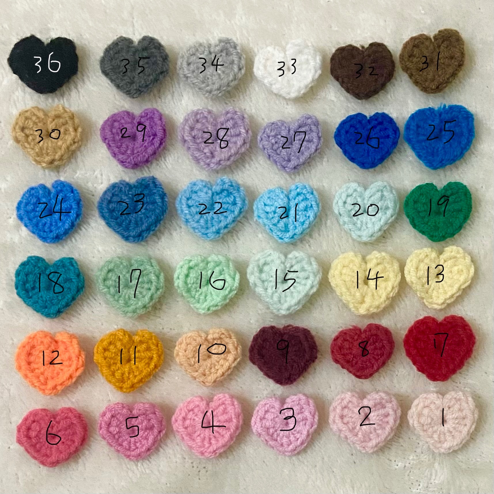 毛線顏色和下包手