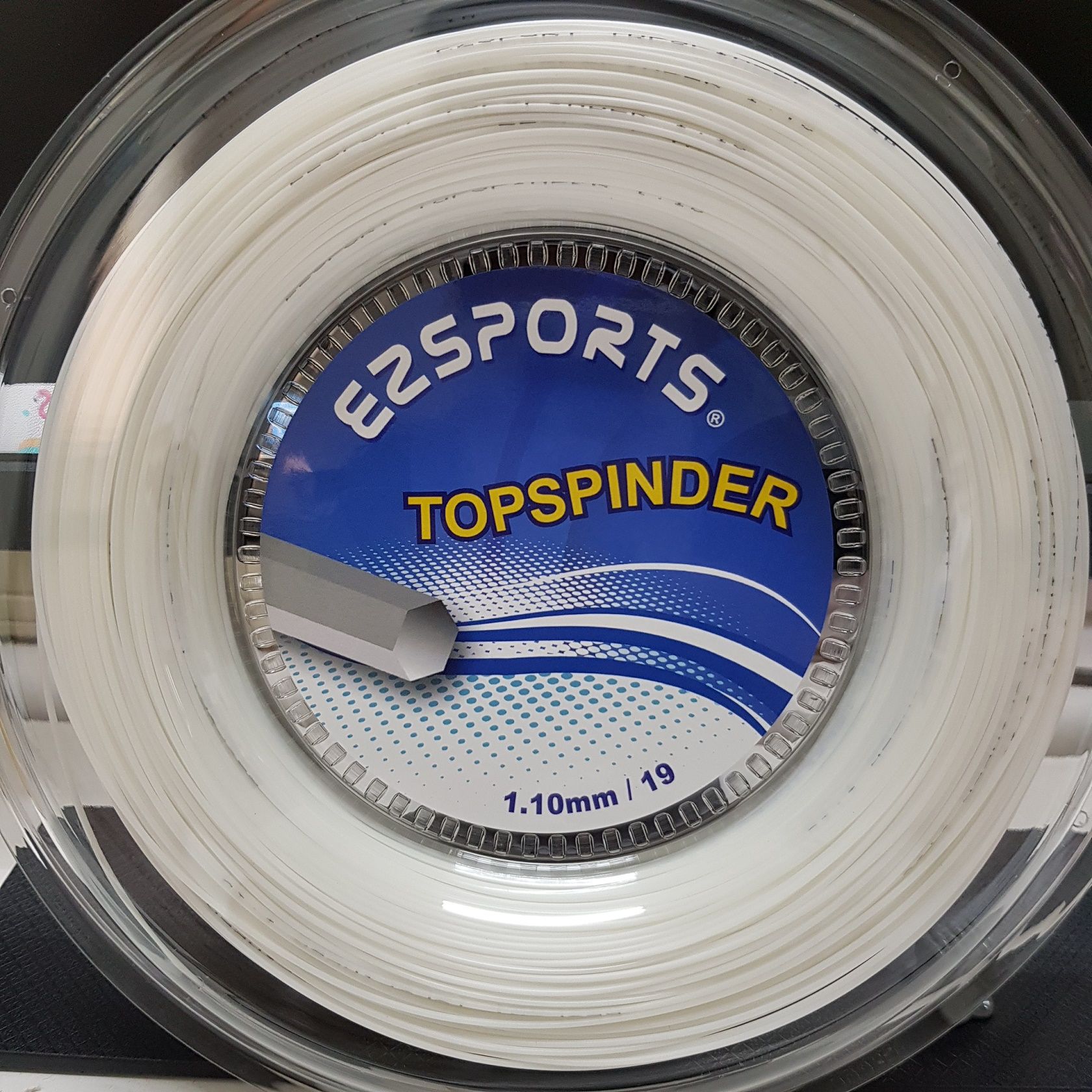 【EZSPORTS】TOPSPINDER 網球線/六角線/硬線/台灣製造/200米/1.10mm （白色）