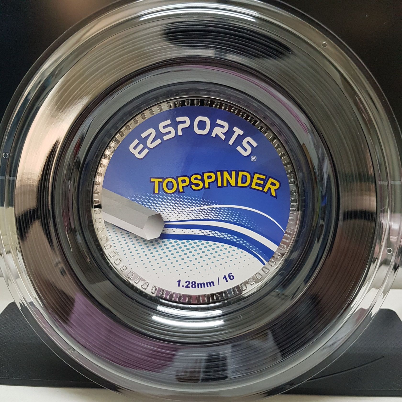 【EZSPORTS】TOPSPINDER 網球線/六角線/硬線/台灣製造/200米/1.28mm （黑色）