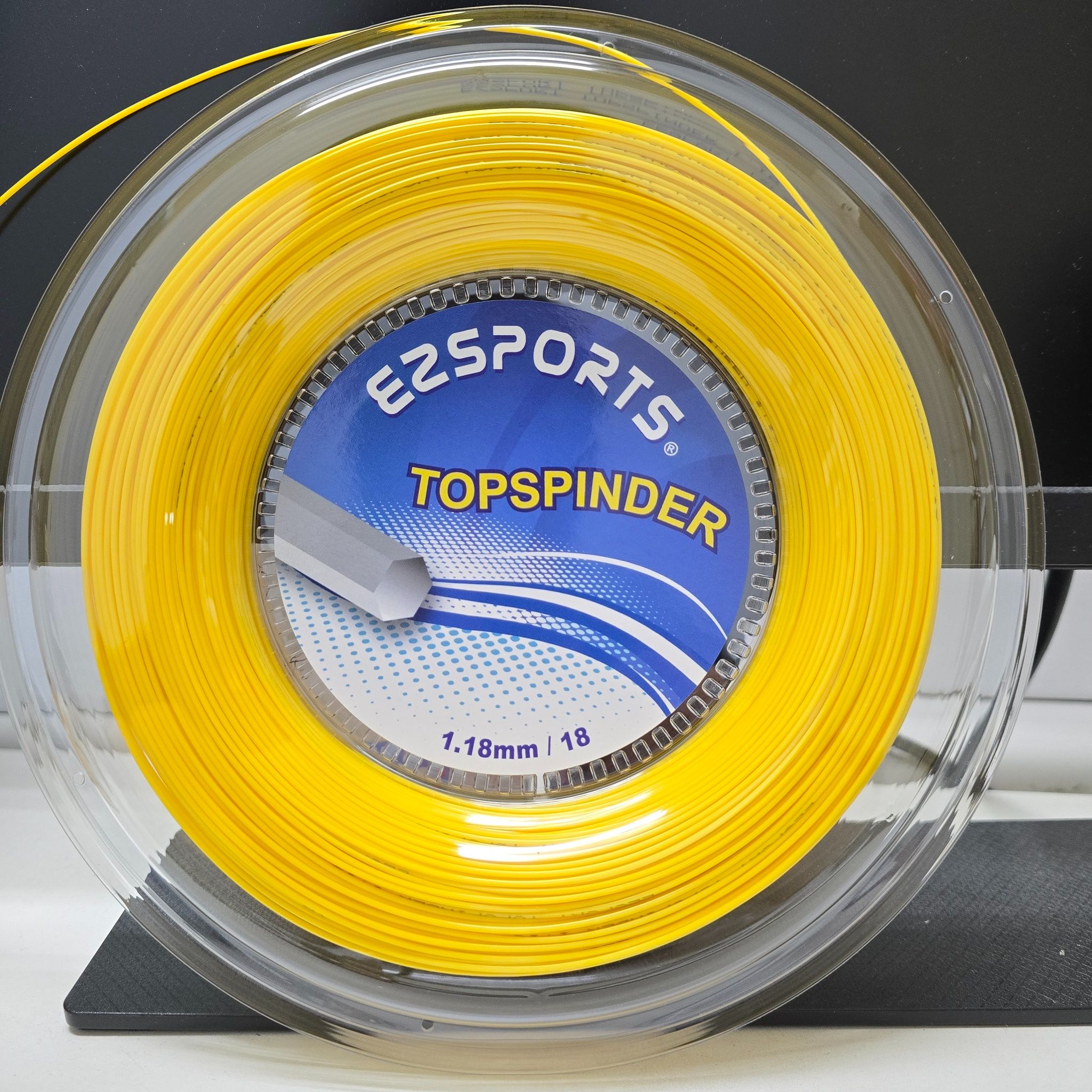 【EZSPORTS】TOPSPINDER 網球線/六角線/硬線/台灣製造/200米/1.18mm（黃）