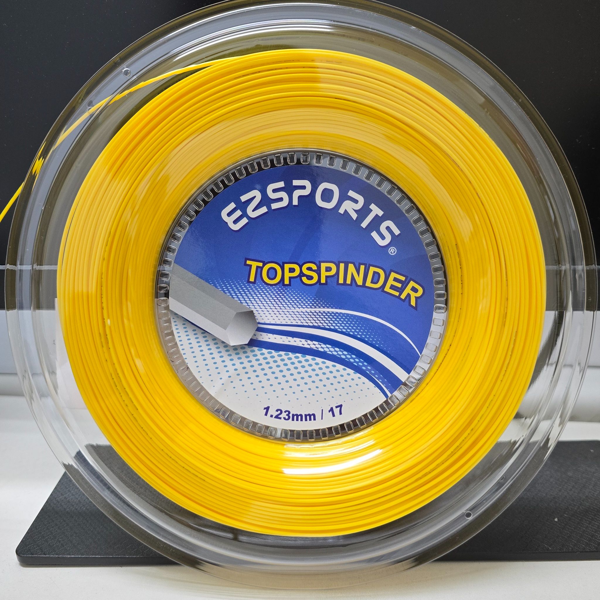 【EZSPORTS】TOPSPINDER 網球線/六角線/硬線/台灣製造/200米/1.23mm（黃）