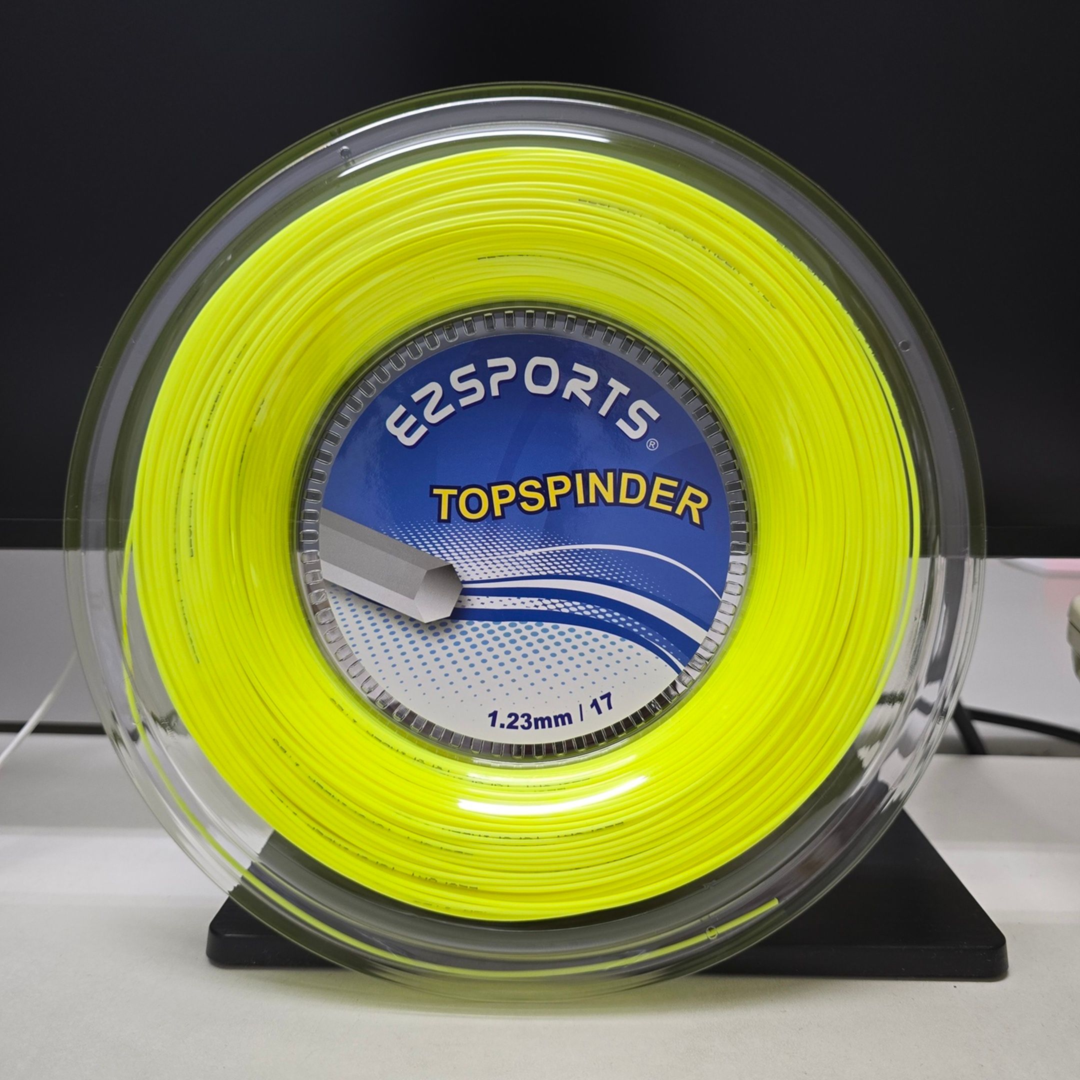 【EZSPORTS】TOPSPINDER 網球線/六角線/硬線/台灣製造/200米/1.23mm （螢光黃）