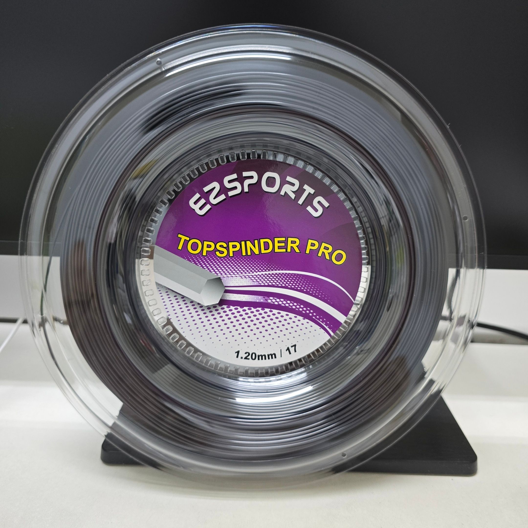 【EZSPORTS】TOPSPINDER PRO 網球線/六角線/硬線/台灣製造/200米/1.20mm（黑色、白色）
