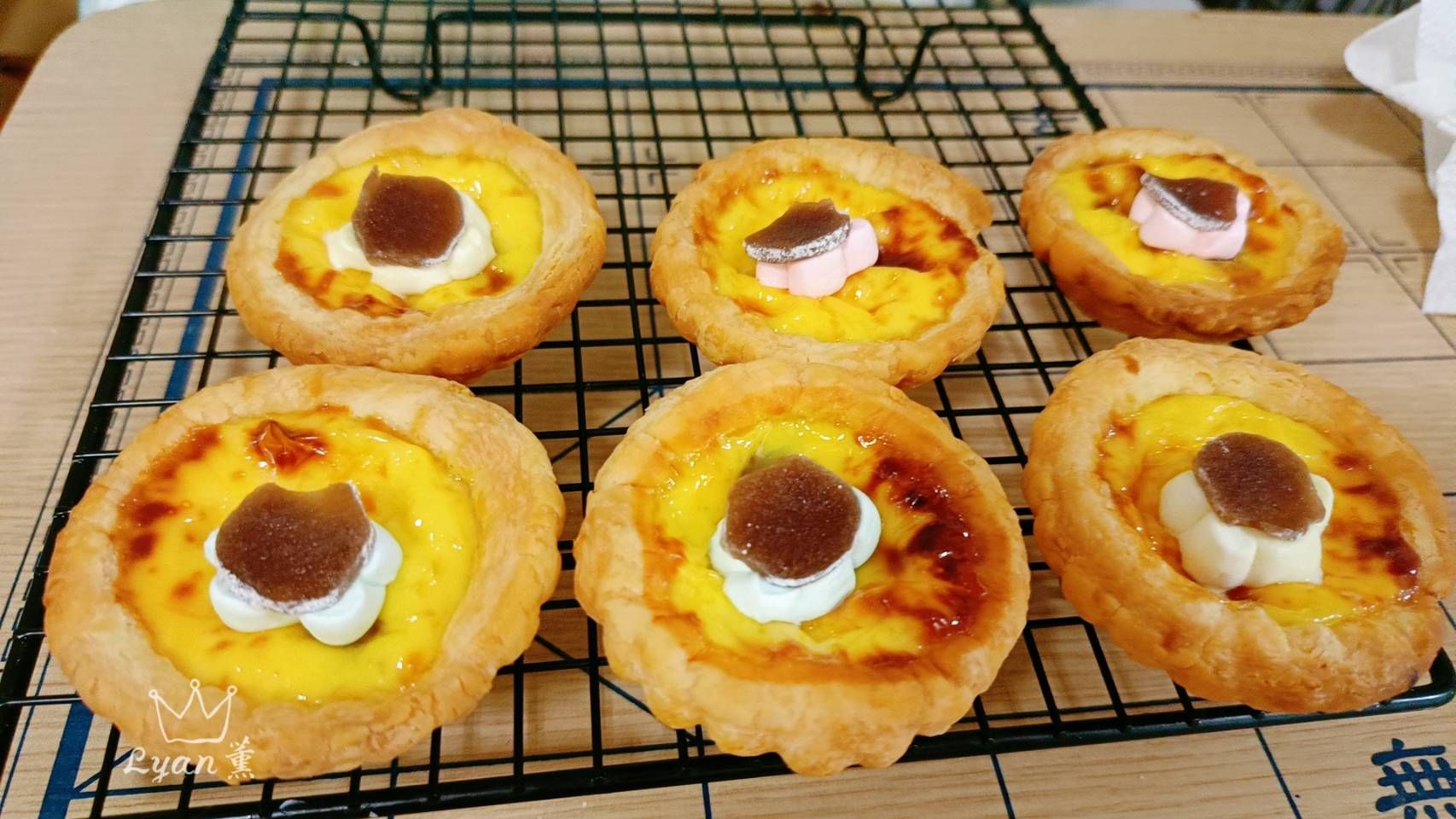 手工葡式蛋塔-黑糖麻糬