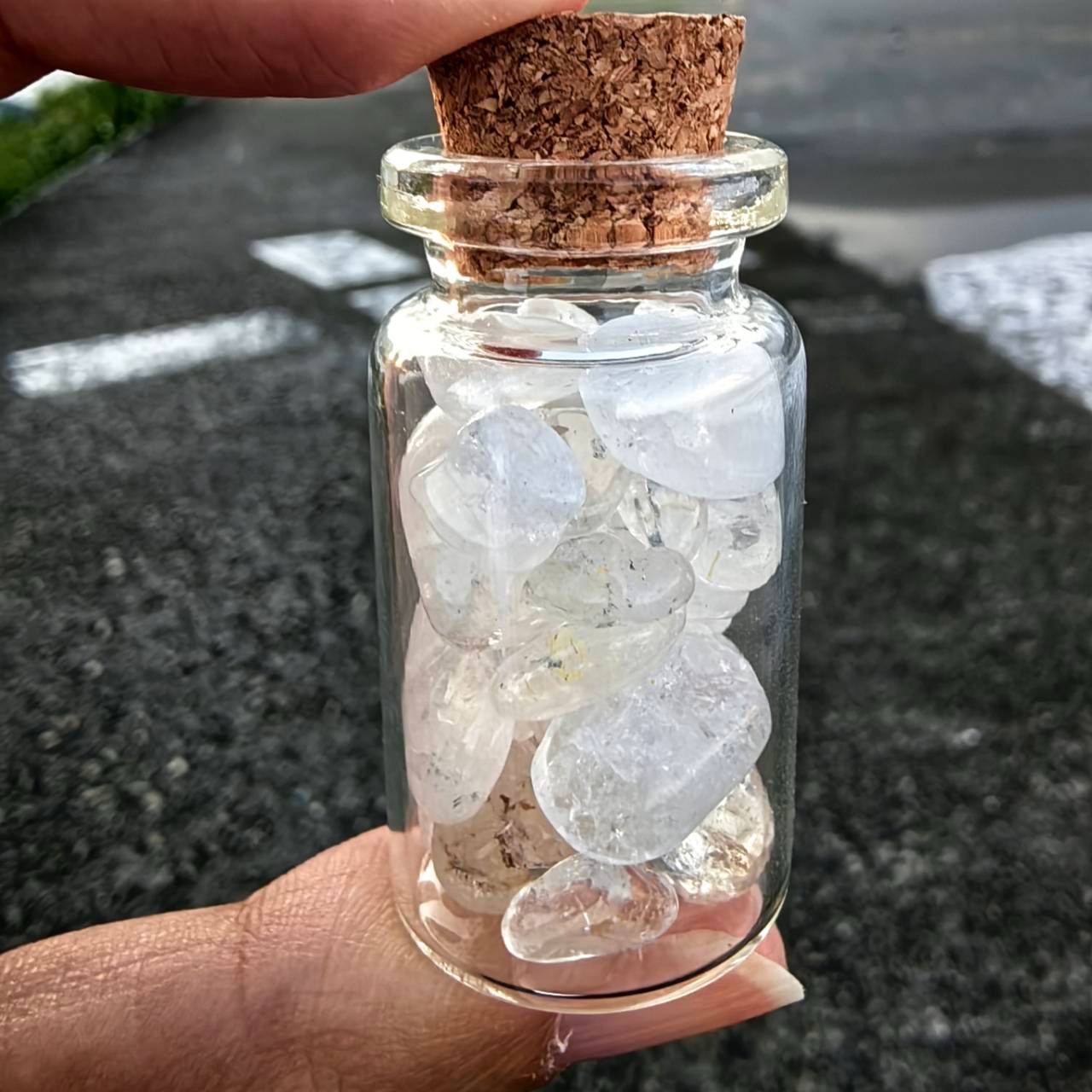 ╭＊幸運＊╮ 天然油膽閃靈幸運瓶 26g 含瓶身 水晶放大器 晶礦 水晶