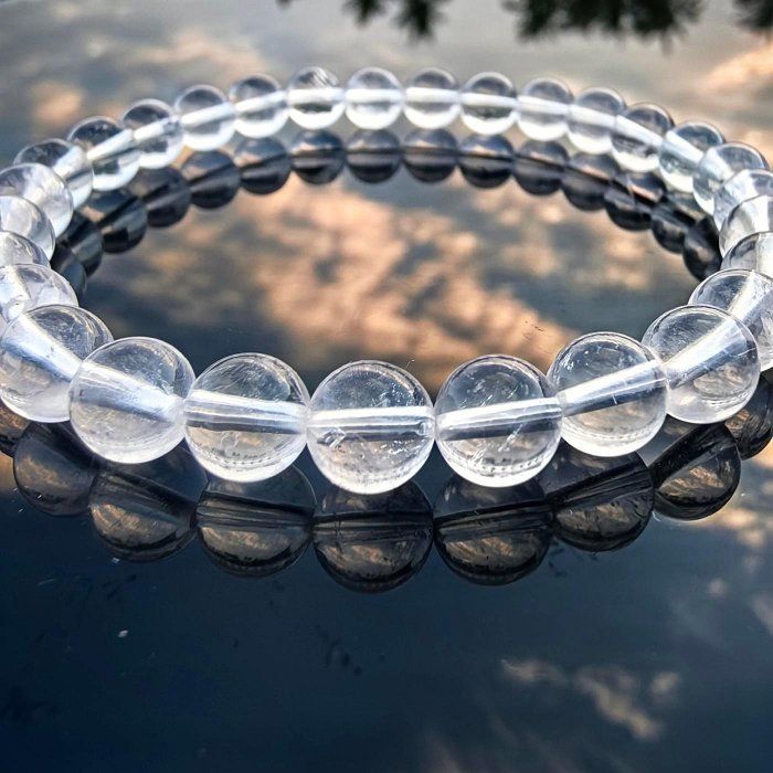 ╭＊星光粉＊╮純天然冰粉粉水晶手鍊6.2mm 手圍15 水晶 粉水晶 手串 六芒星 星光粉水晶