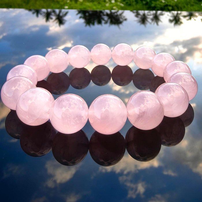 ╭＊成熟的美＊╮天然西柚粉 粉水晶手鍊12mm 手圍17 水晶 礦石 愛情石