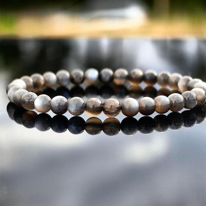 ╭＊穿越。夜幕＊╮純天然傳承典藏級黑骨干手鍊5.8mm 手圍15 水晶 手串 晶礦 礦石